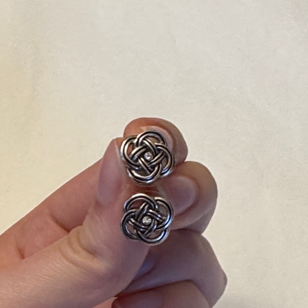 Brighton Interlok Knot Stud Earrings - Picture 3 of 3